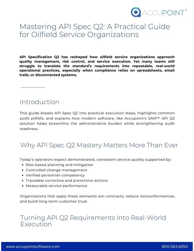 Compliance insights and best practices from an API Spec Q2 whitepaper within a digital quality management environment.