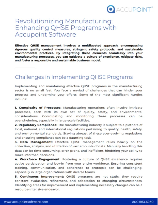 Effective QHSE management integrating quality control, safety protocols, and sustainable environmental practices to foster a culture of excellence, risk mitigation, and responsible business practices.