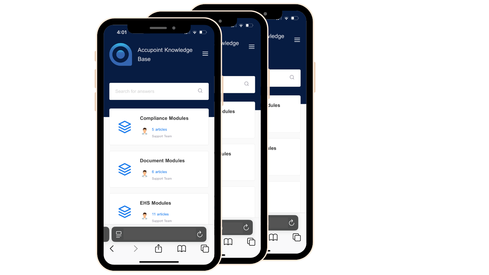 Custom oil and gas compliance mobile app on smartphone streamlining field operations and workflow.