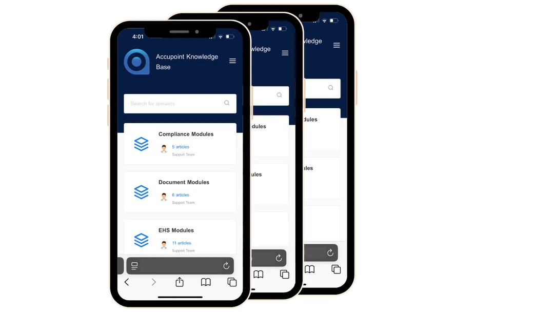 Custom oil and gas compliance mobile app on smartphone streamlining field operations and workflow.