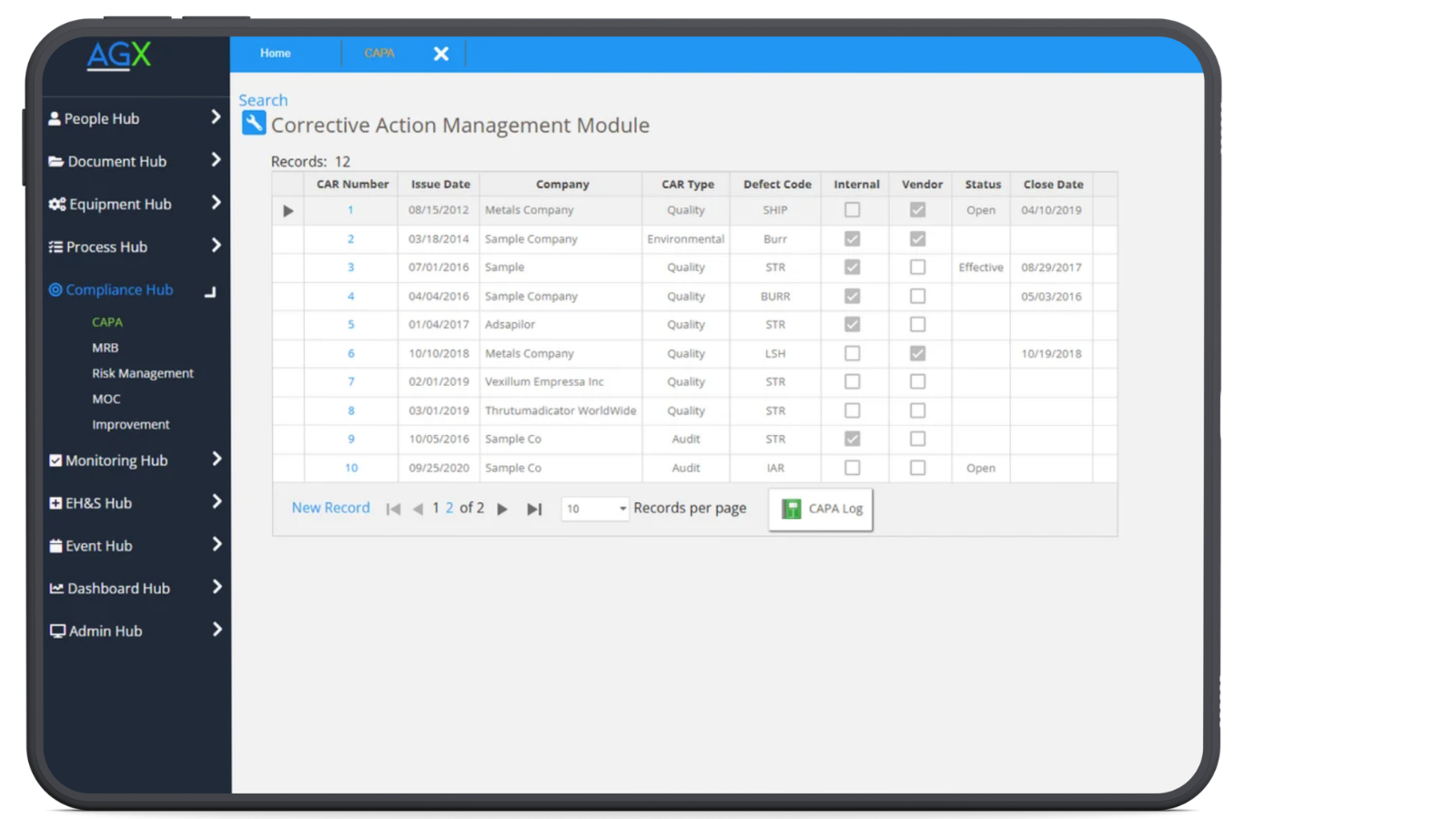 Accupoint Q1 software for supply chain management, vendor control, inspections, audits, and certification tracking.